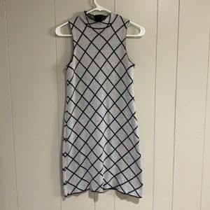 High neck sweater dress